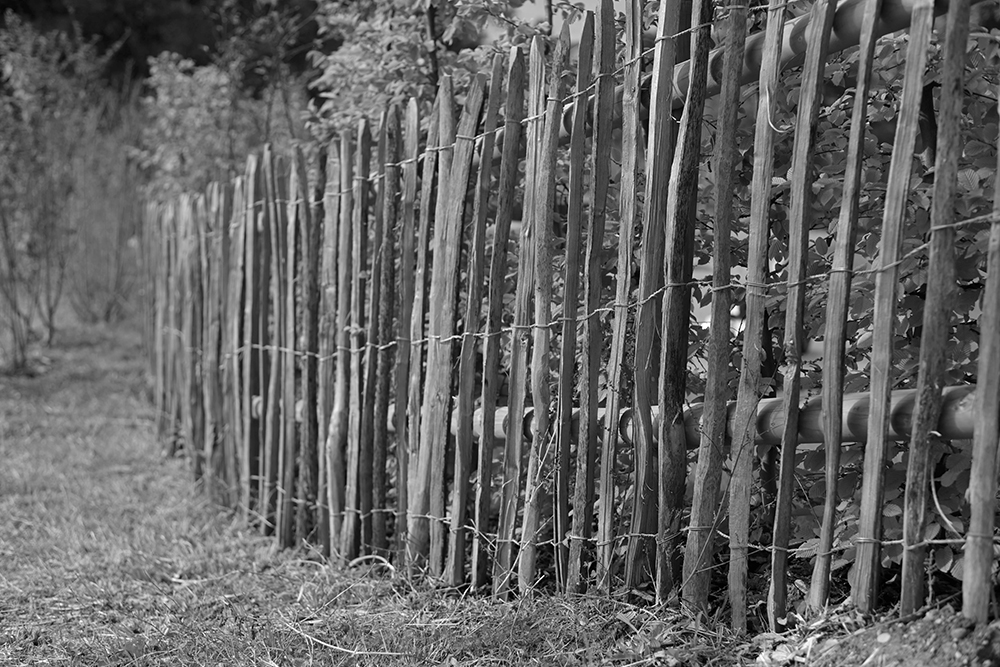 Holzgeländer im Außenbereich – hochkant
